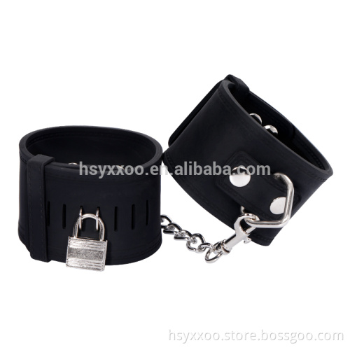 2017 new hot selling SM product Silicone Locking Bondage Ankle Cuffs